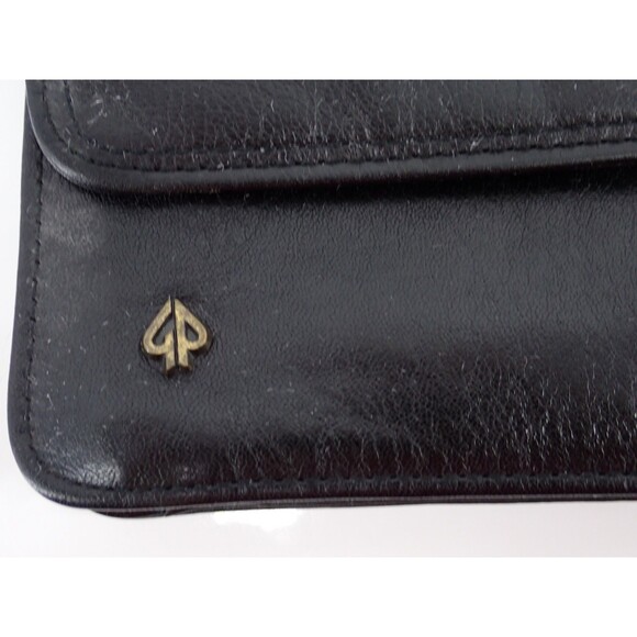 Gebr Picard Women's Black Leather Envelope Vintage Clutch Handbag Purse 6" x 9" - Picture 4 of 11